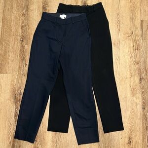 2 H&M Women’s Slacks 1 Navy 1 Black Sz 6